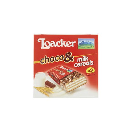 LOACKER CHOCO & MILK CEREAL 25GR X3 X10 