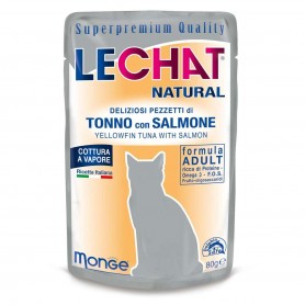 LECHAT NATURAL BUSTE TONNO SALMO 80GRX24 